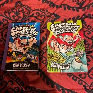 2 kids captain underpants books
